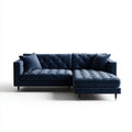 Sofa, 3-osobowa w prawo narożnik sofa w nocy niebieski birmainvelt, 250 x 160 x 85 cm