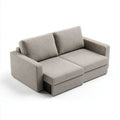 Sofa, Podwójna sofa w poliestrze szara, 160 x 95 x 85 cm, zasypianie 140 x 190 cm