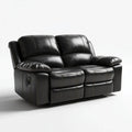 Sofa, 2-osobowa czarny sofa w PU 160 x 92 x 100 cm