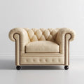 Fotel, Chesterfield fotel syntetyczny PU prostokątny 112 x 90 x 78 cm
