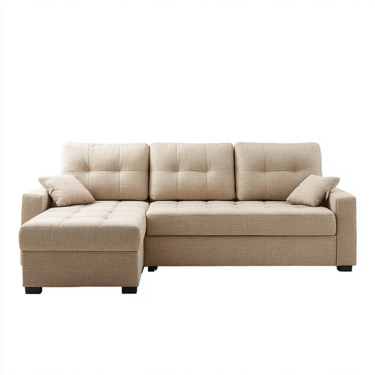 Sofa, 3-osobowa w kształcie narożnika sofa w poliestrze z lewym szezlongiem, 230 x 145 x 85 cm