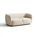 Sofa, 2-fotelik kremowy sofa w fotelu fotelika z warstwą sklejki, 160 x 90 x 72 cm