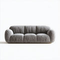 Sofa, 3-osobowa wiszący na szarym poliestrze, sofa z gumą, fotel z zaokrąglonym kształtem, 220 x 95 x 75 cm