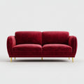 Sofa, 2-osobowa w sofie w samogłoski z deserem z deserem z metalowym dekoltem, 160 x 85 x 80 cm