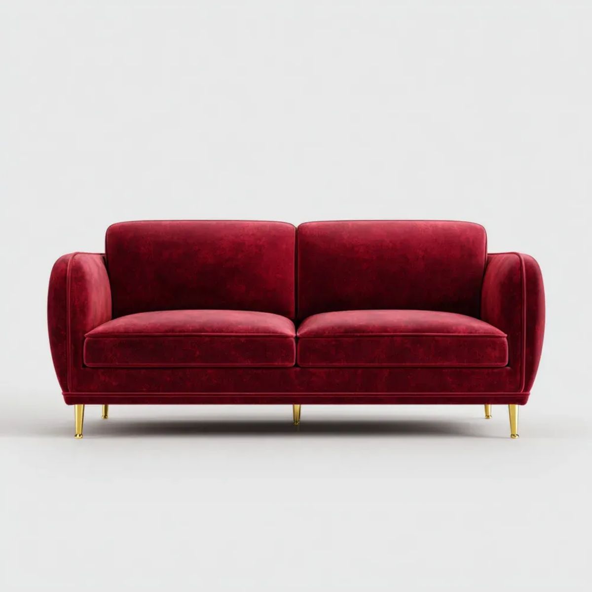 Sofa, 2-osobowa w sofie w samogłoski z deserem z deserem z metalowym dekoltem, 160 x 85 x 80 cm