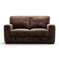 Sofa, 2 ciemnobrązowa sofa w poliestrze żebrowana Berevelvet, 160 x 90 x 85 cm