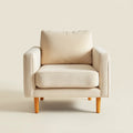 Fotel w salonie z litymi nogami z drewna 82 x 78 x 86 cm