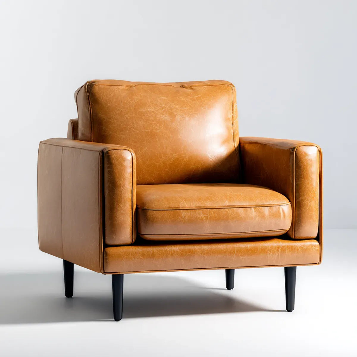 Fotel, PU skóra 90 x 85 x 85 cm salon fotel z czarnych stalowych nóg