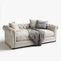 Sofa, Chesterfield 2 Sofa z sofą w Beżowym Beżu, 178 x 92 x 76 cm